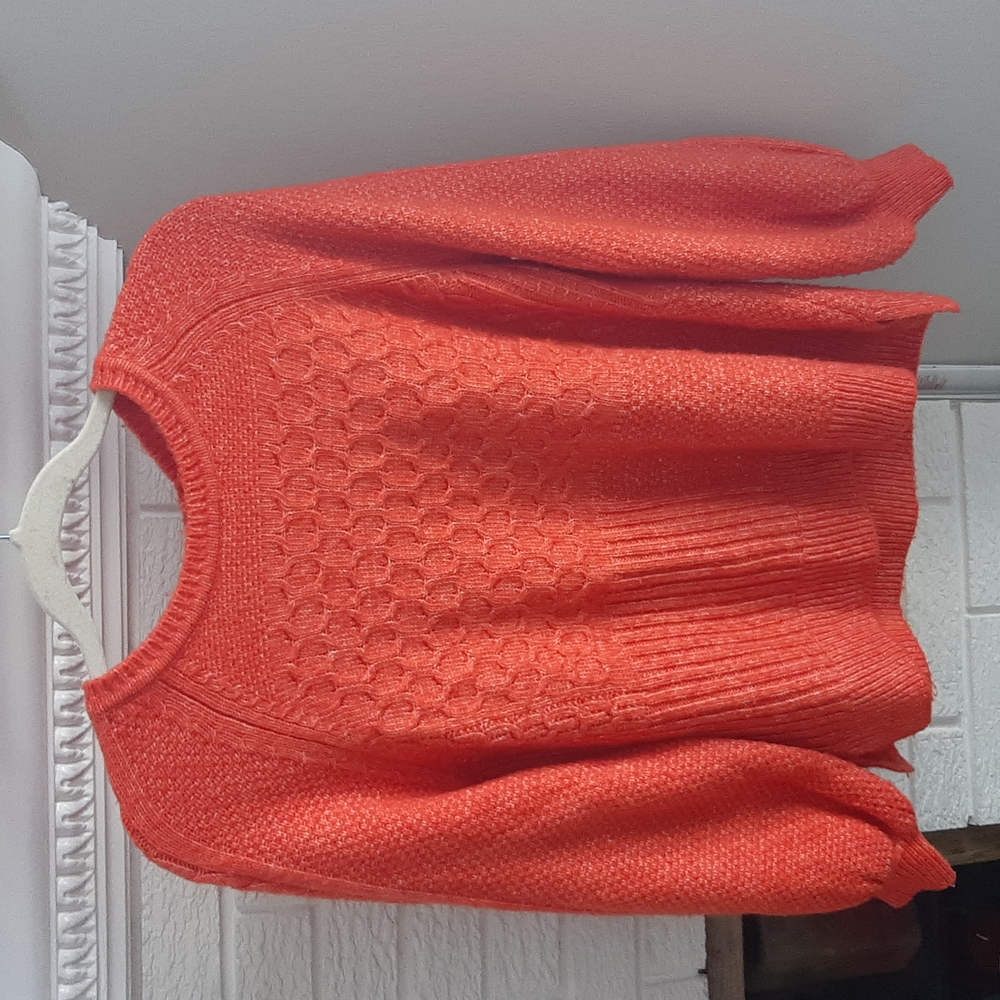 Women's Oversized Bright Orange Cabi sweater Size S